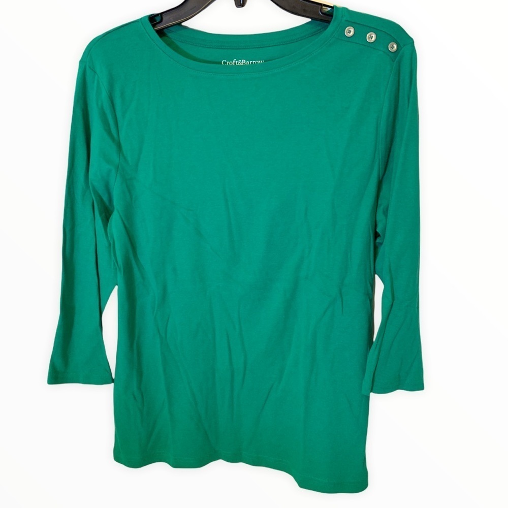 Croft & Barrow 3/4 length top Size M
